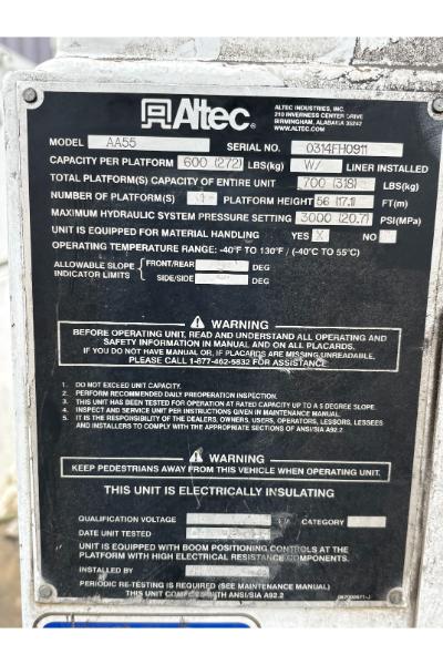 2014 International 7400 Altec Material Handler (860092) - Image 9